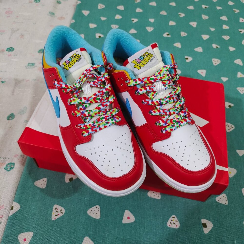 Nike x LeBron James Fruity Pebbles Collection red dunk low